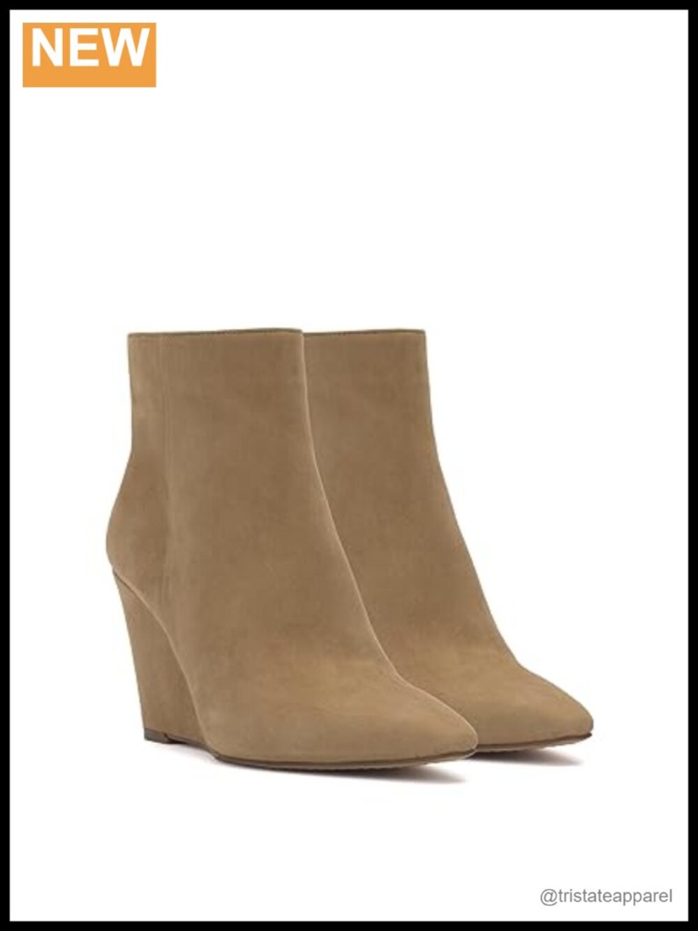 Suede Ankle Bootie with Zipper Closure